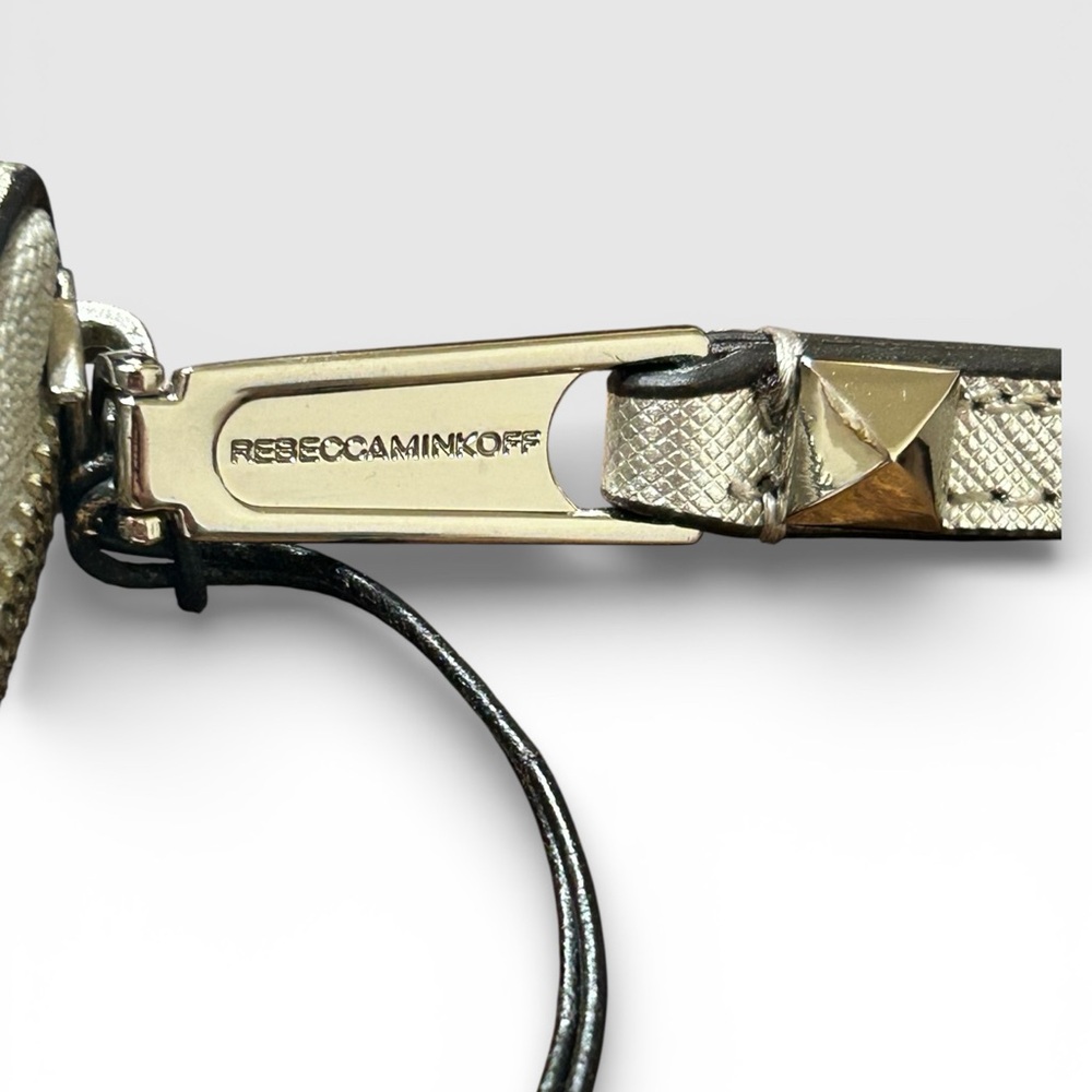 Rebecca Minkoff Metallic Silver Wristlet Olivia Tech NWT Style: S182E140-140 - Picture 4 of 13